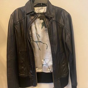Aritzia black leather jacket